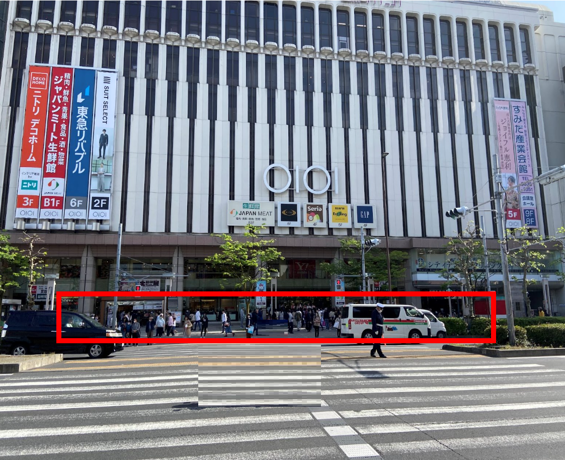 店頭 広告・ステージB【物販・食物販・PR】国道14号面した人通りの多い屋外スペース